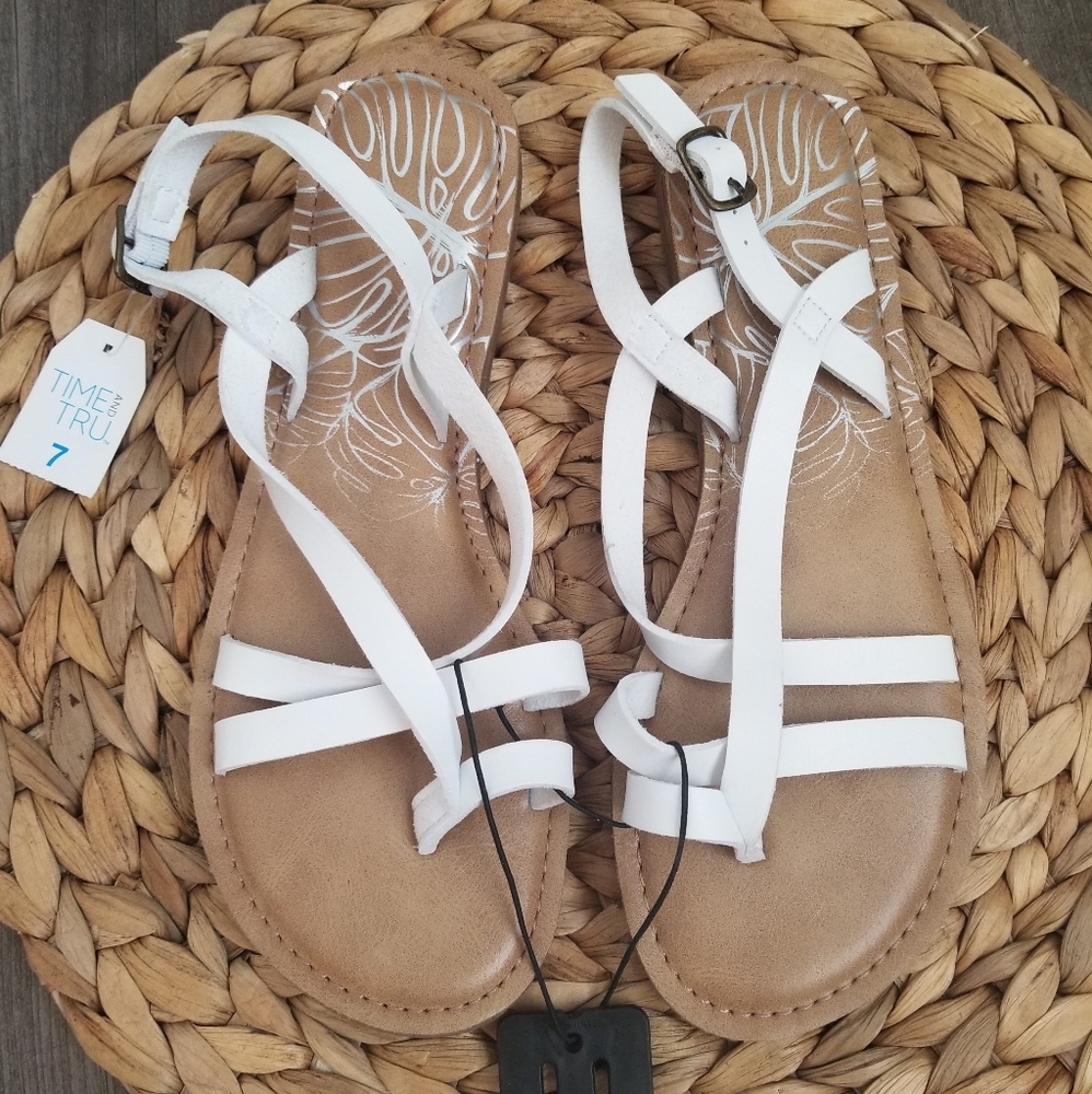 White sandals